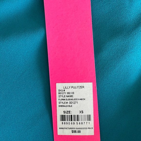 Lilly Pulitzer Florin Tank- size Small blue/green - Picture 6 of 6